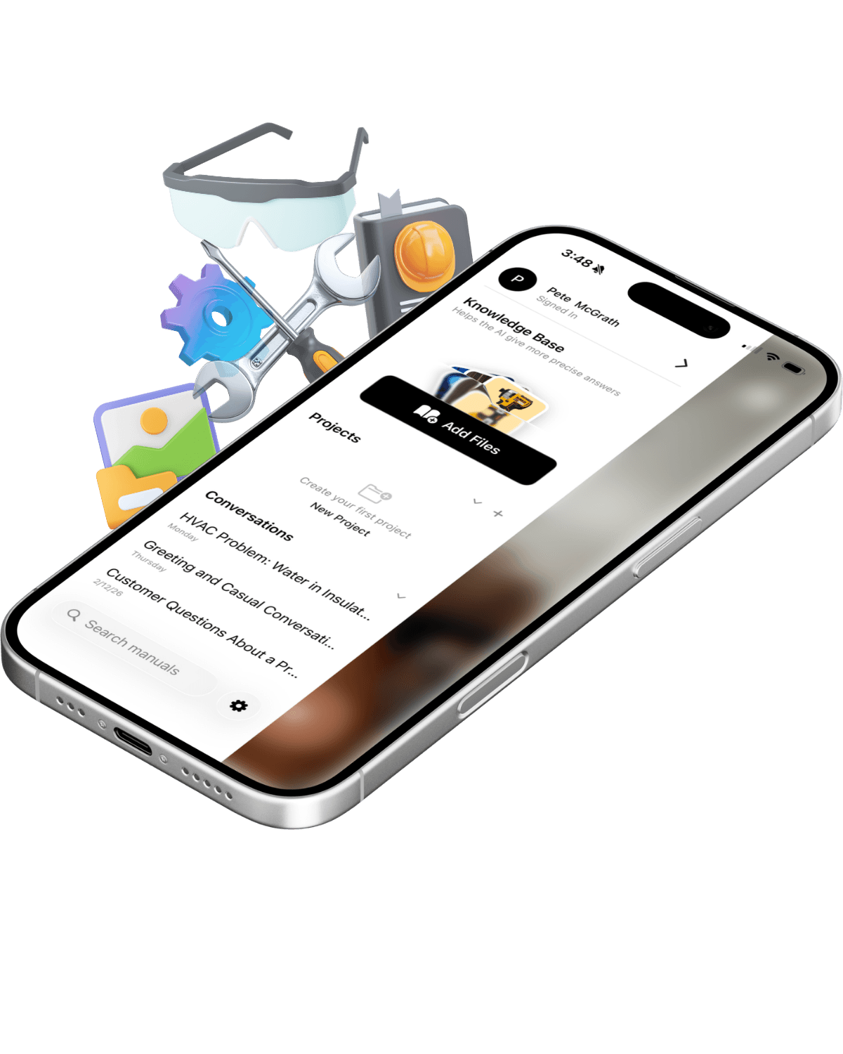 DocFinder manual search screenshot